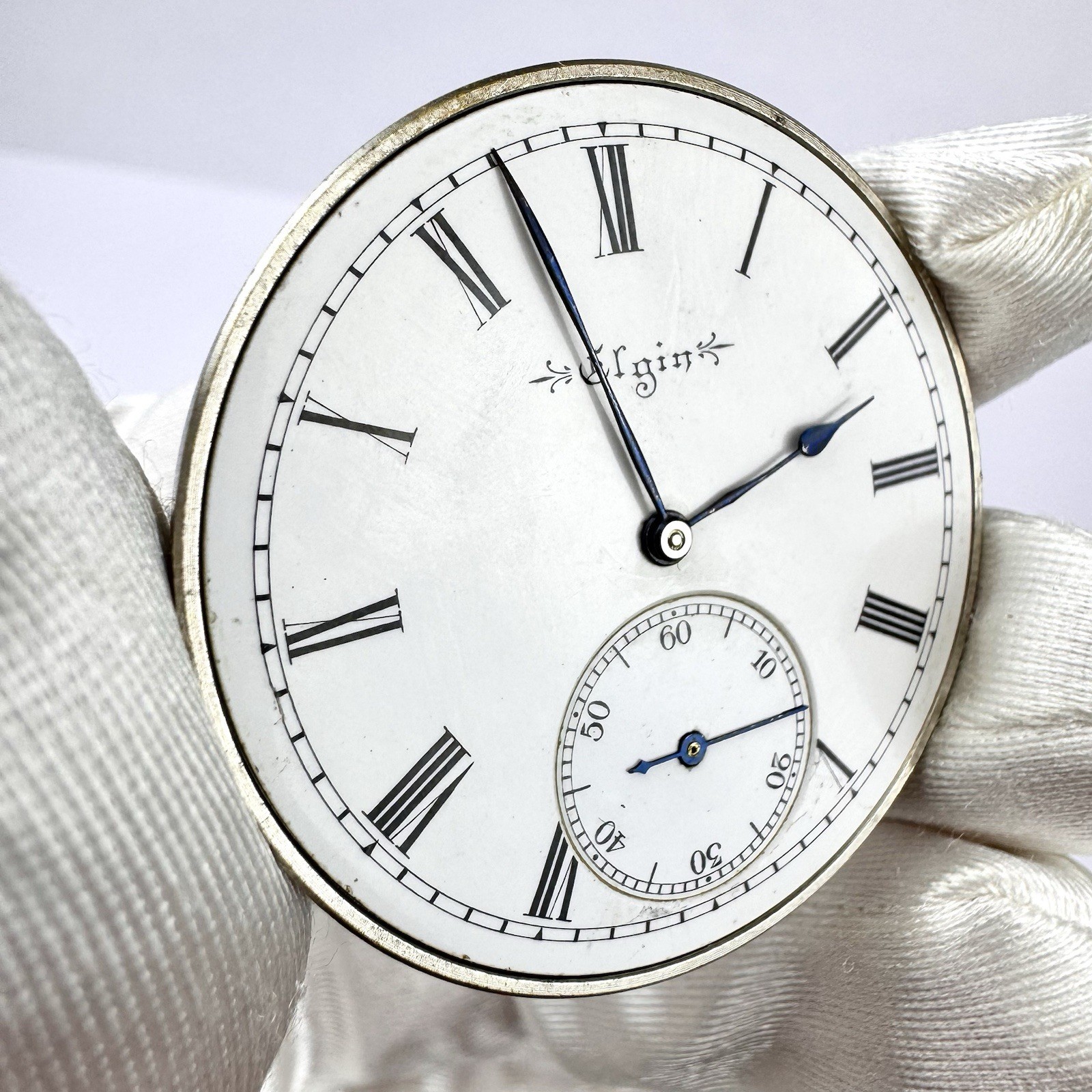 Elgin 260 Pocket Watch Movement 1900, 39.7mm 12S, 15j Good Balance Repair (939)
