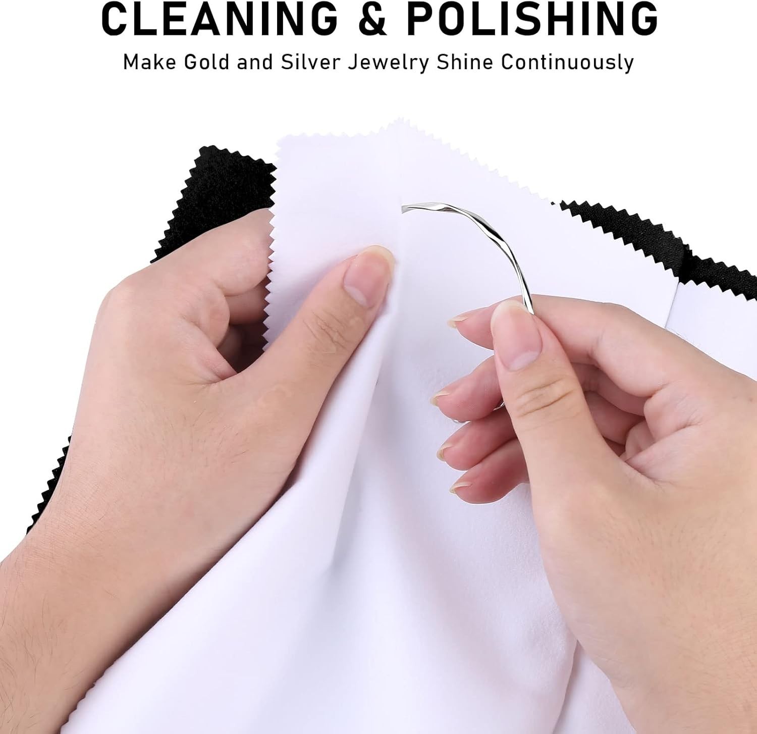 Dual-Sided Jewelry Cleaner Cloth – Extra Large 14″ x 11″ for Gold & Silver Shine