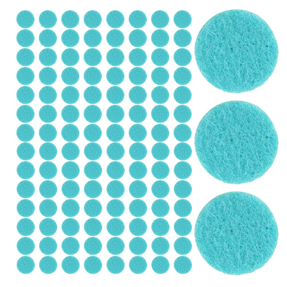500Pcs Reusable Blue Cotton Aromatherapy Discs for Perfume Necklace Refills