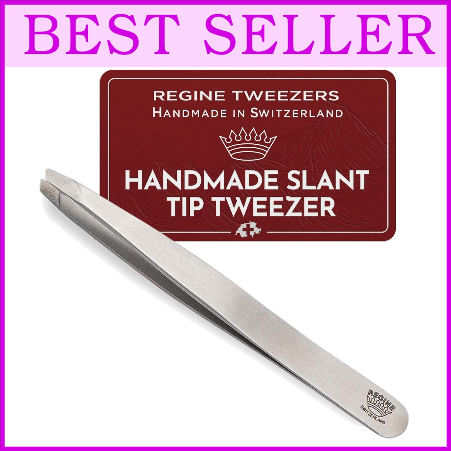 Professional Slant Tip Tweezers – Precision Eyebrow Tool