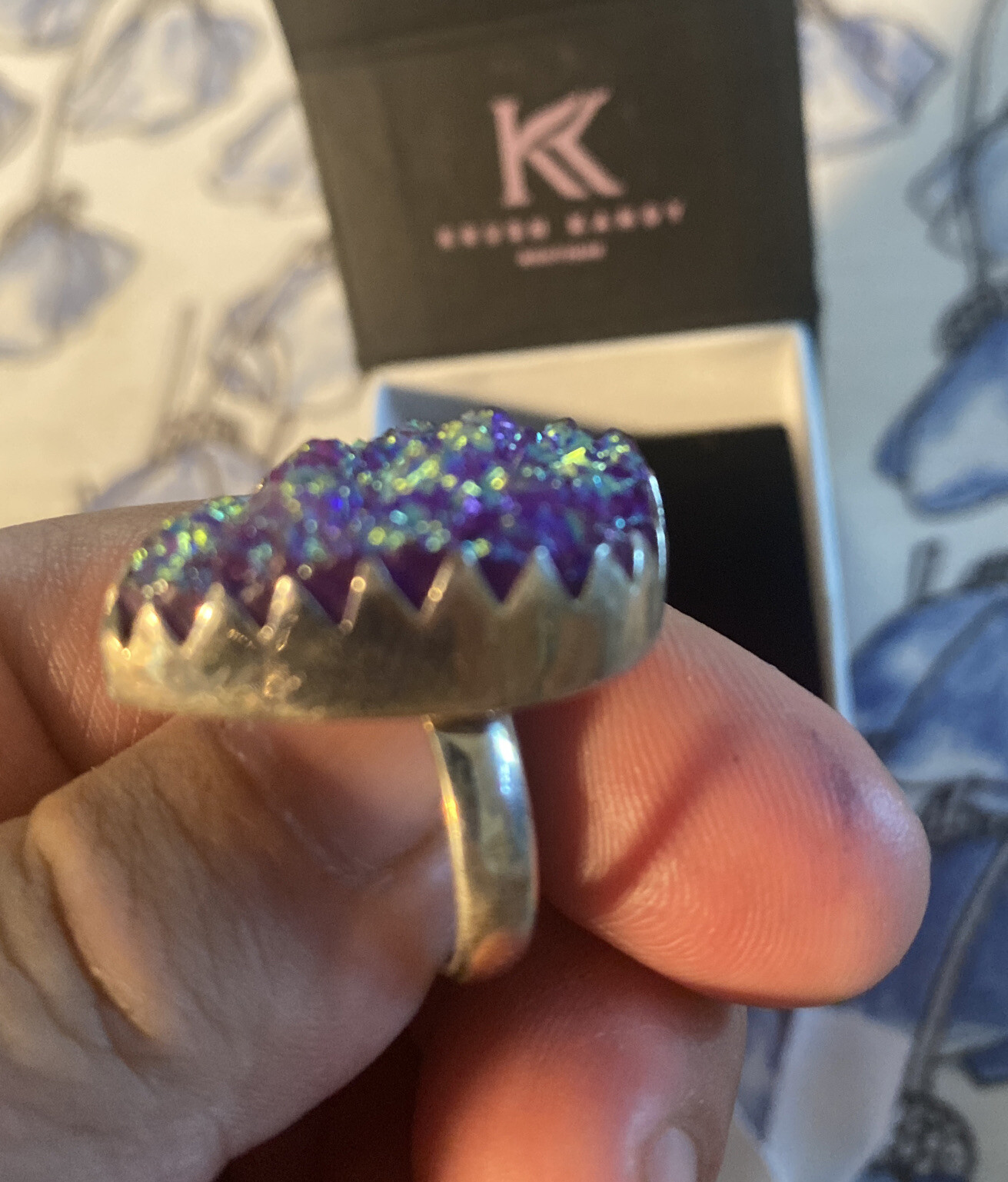 Sterling Silver Drusy Ring In Box Krush Kandy Boutique Approx sz 7