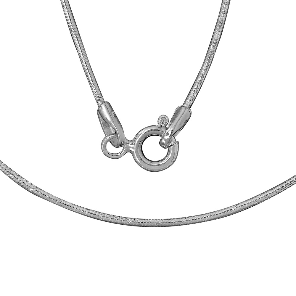 18″ 925 Sterling Silver Snake Chain Necklace for Men & Women Sleek Shine DGC1024