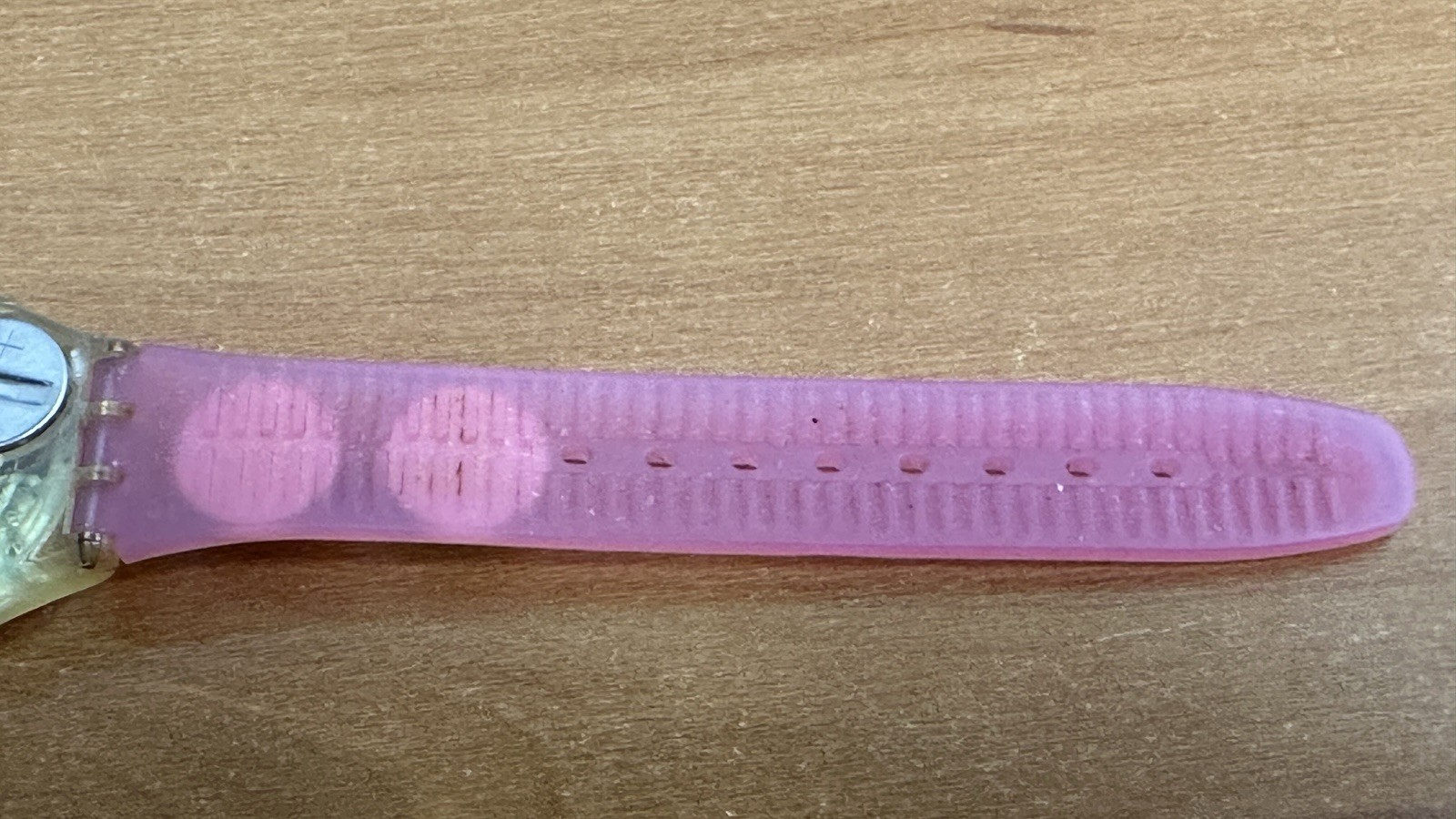 Swatch Pink Candy Watch GE177 White Face Vintage Swiss Original Box Paperwork