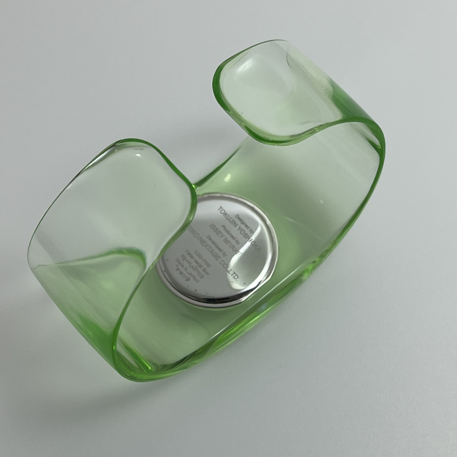Seiko Issey Miyake O NY0W001 Tokujin Yoshioka Qz Light Green Bungle Case #B779
