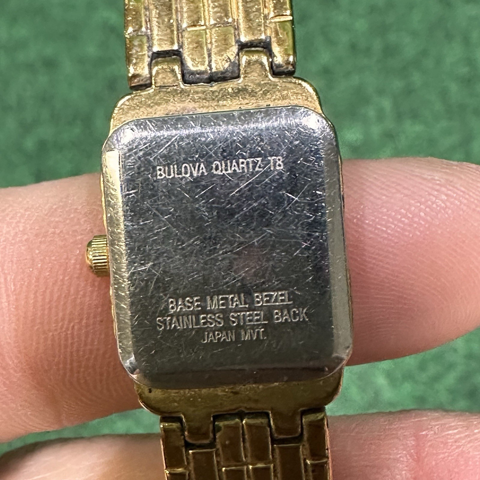 Vintage BULOVA Tank T8 Quartz NOT RUNNING