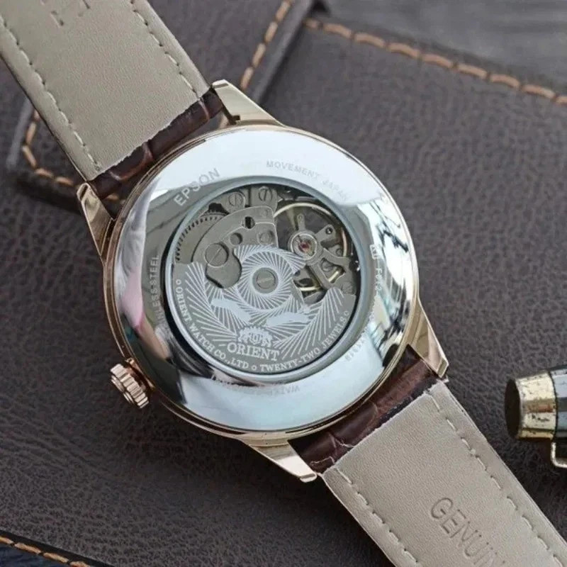 Orient Watch Bambino Classic Men Luxury Gift Automatic Mechanical Leather Strap