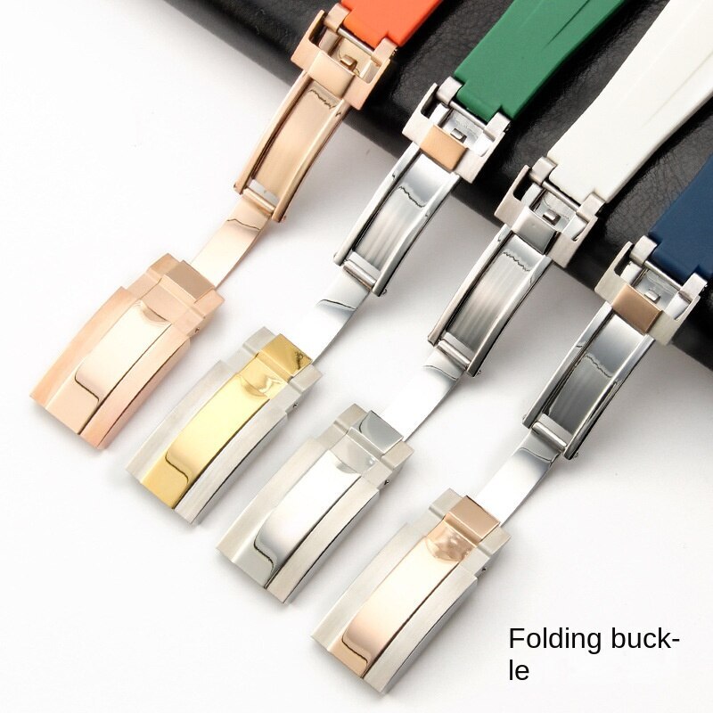 Silicone Rubber Watch Band Men’s Waterproof Silicone Sports Strap Fit Rolex 20mm