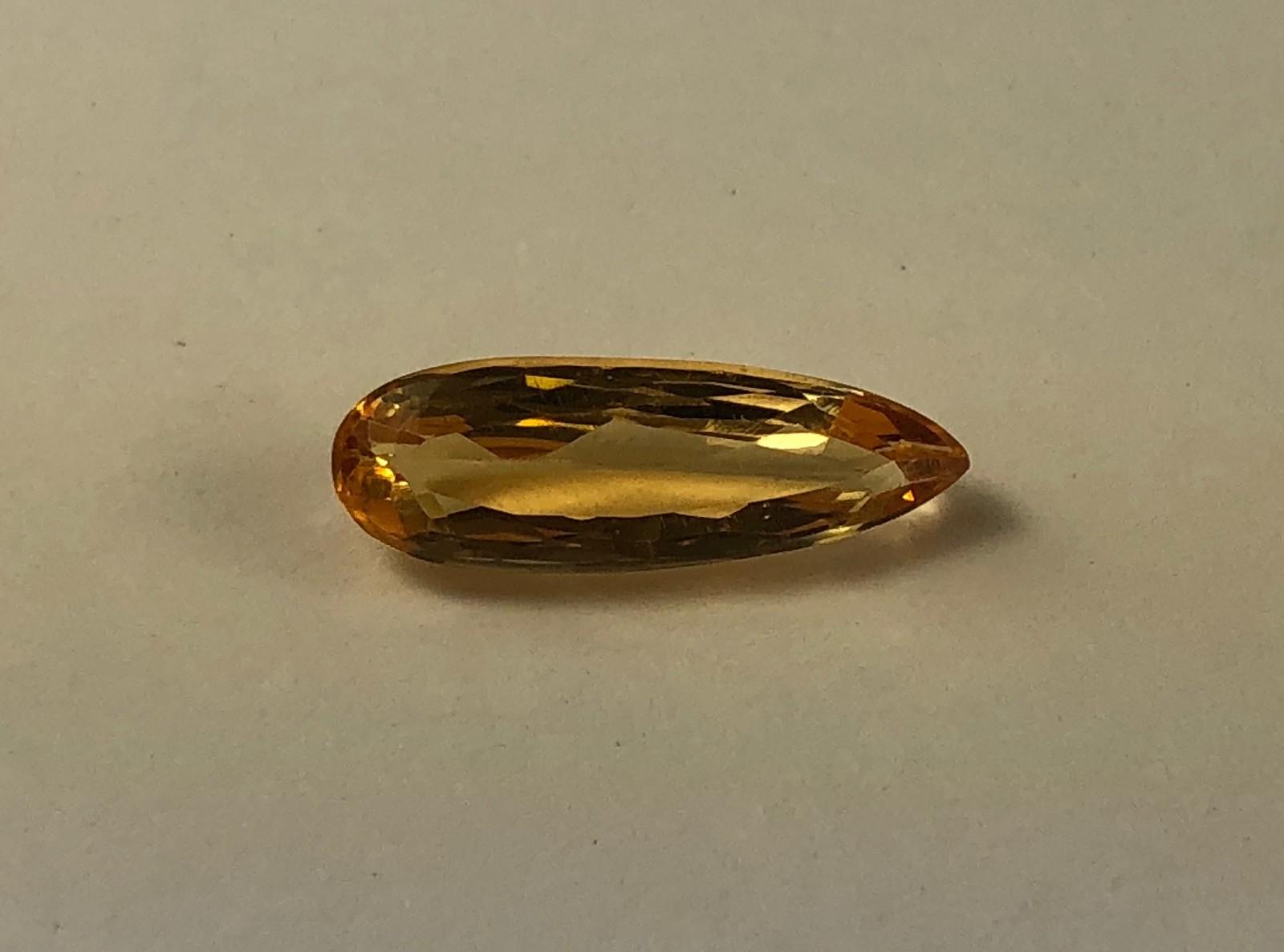 Imperial Topaz 3.52 Ct Clarity IF Pear Cut Natural Golden Brazil I057