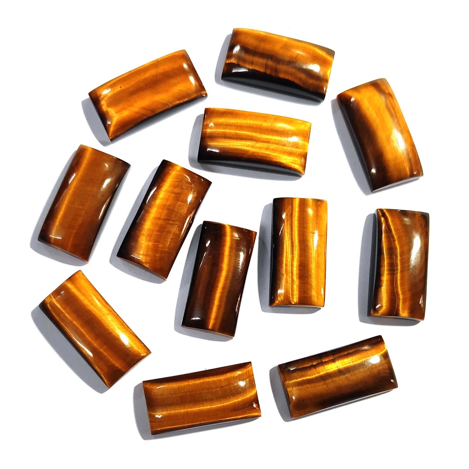 Natural Tiger Eye Unique Gemstone Bracelet Supply Rectangle Cabochon
