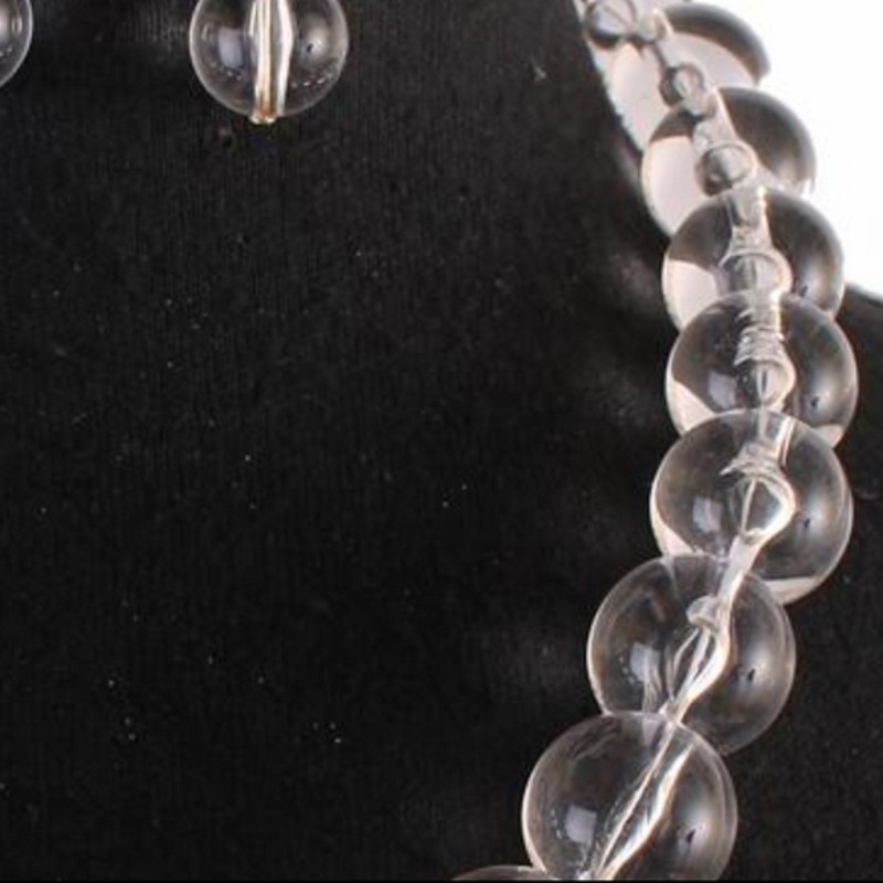 Clear Lucite Bead Necklace Earring set