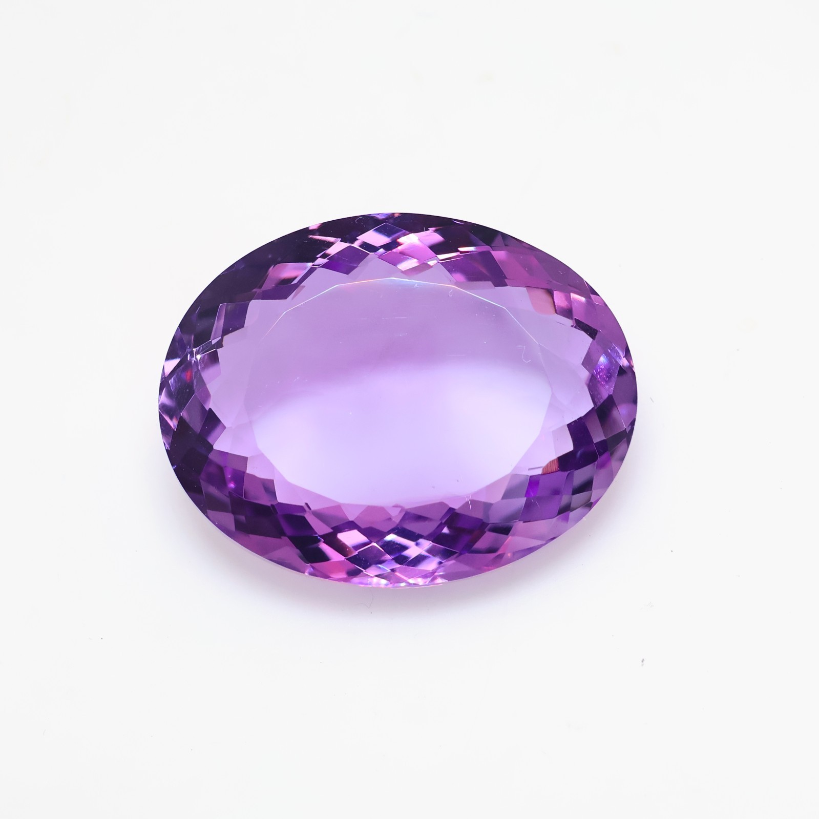Certified 100% Natural Amethyst Oval Cut Gemstone, Weight: 53.20 Carats