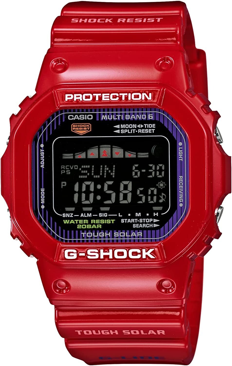 CASIO G-SHOCK GWX-5600C-4JF G-LIDE Tough Solar Radio Digital Men Wrist Watch Red