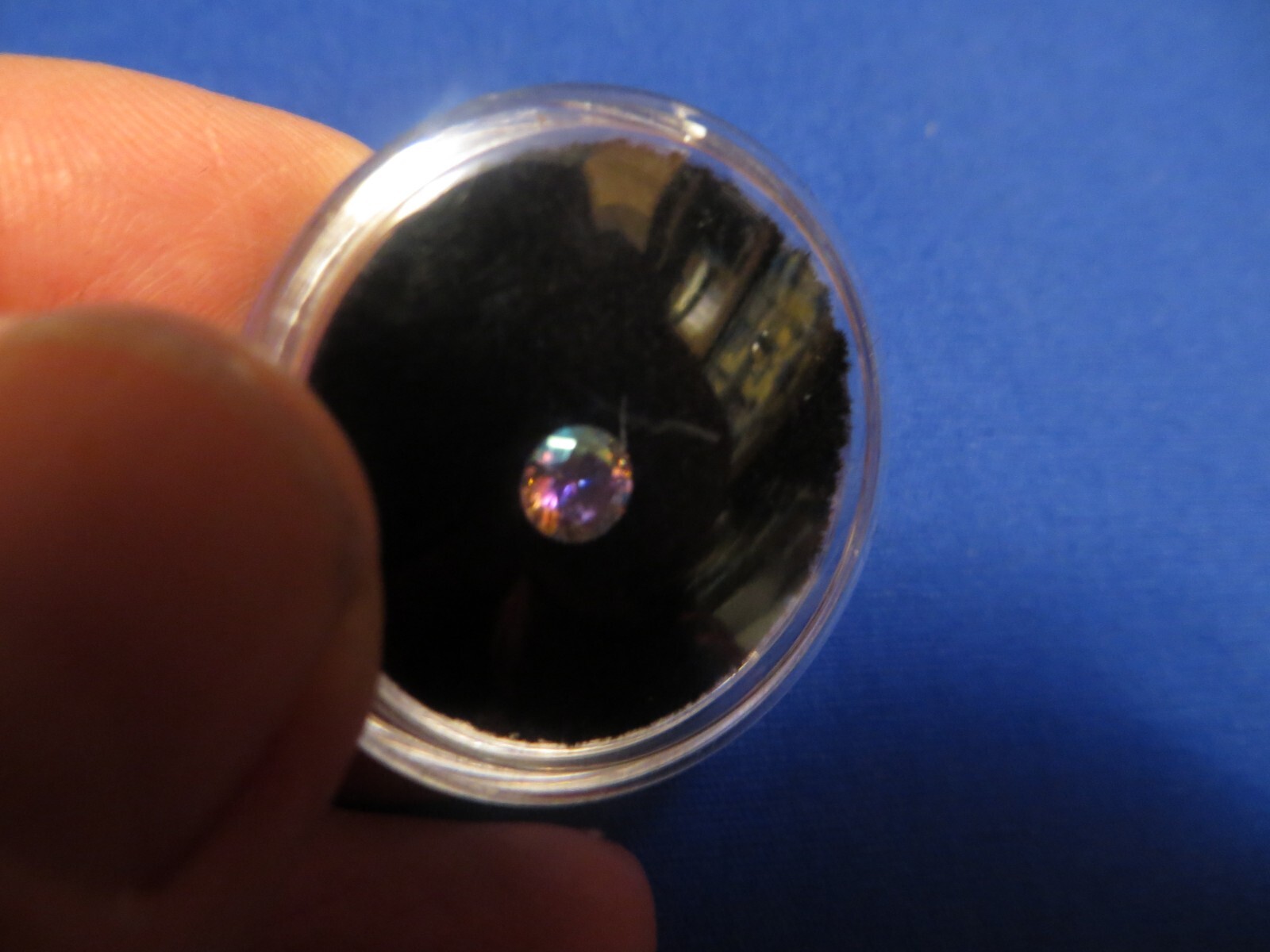 RARE .85 ct. Triamond Gemstone More Brilliant than Diamond Stunning Color Flash!