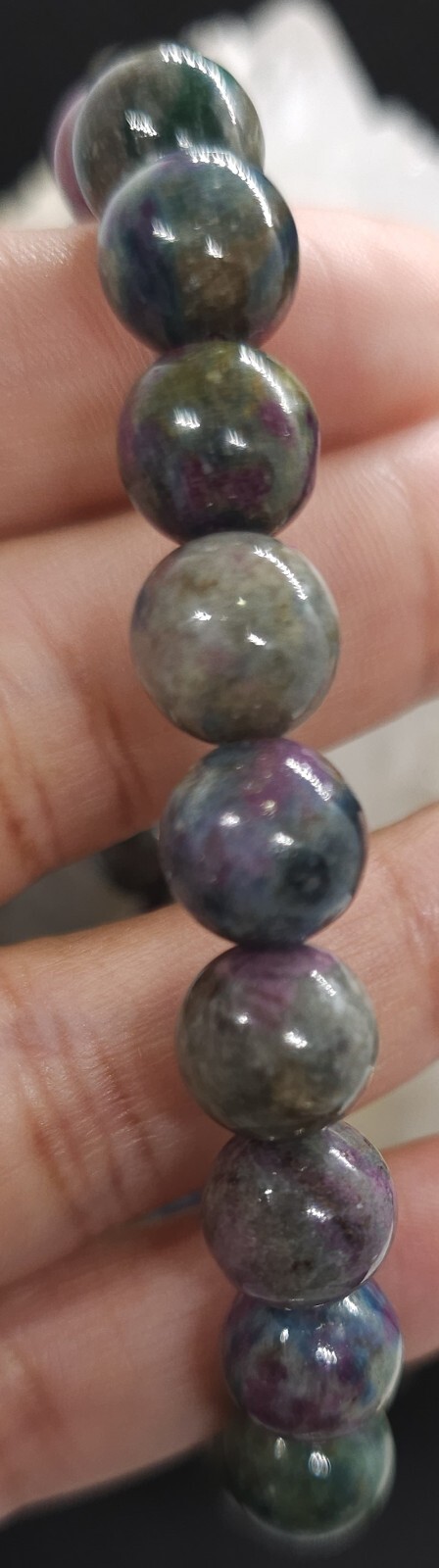Ruby Kyanite UV Reactive Bracelet 10mm