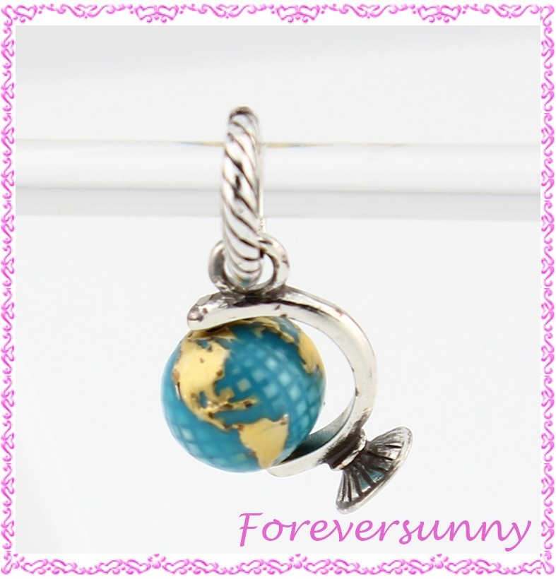 Brighton Globe World Map Charm