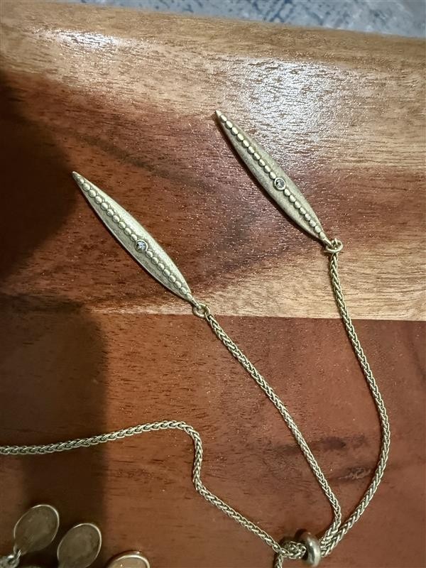 Gold Tone Statement Necklace Coin Disc Dangle Lariat Y Drop Boho Fashion Jewelry