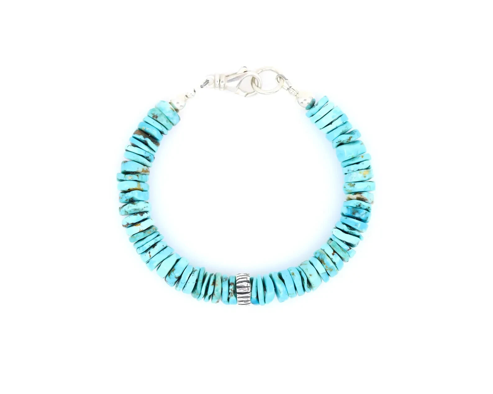Men’s 9mm Kingman Turquoise Bracelet, Southwestern Native American-Inspired