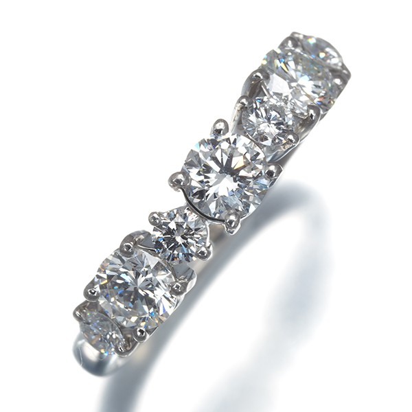 Auth MONNICKENDAM Ring Diamond 1.05ct US6-6.25 900 Platinum