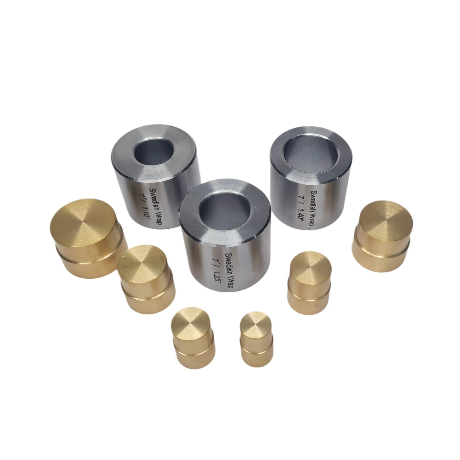 Set of 3 PC Swedish Wrap Dies With 6 Double Ended Brass Push Rods – Coin Ring