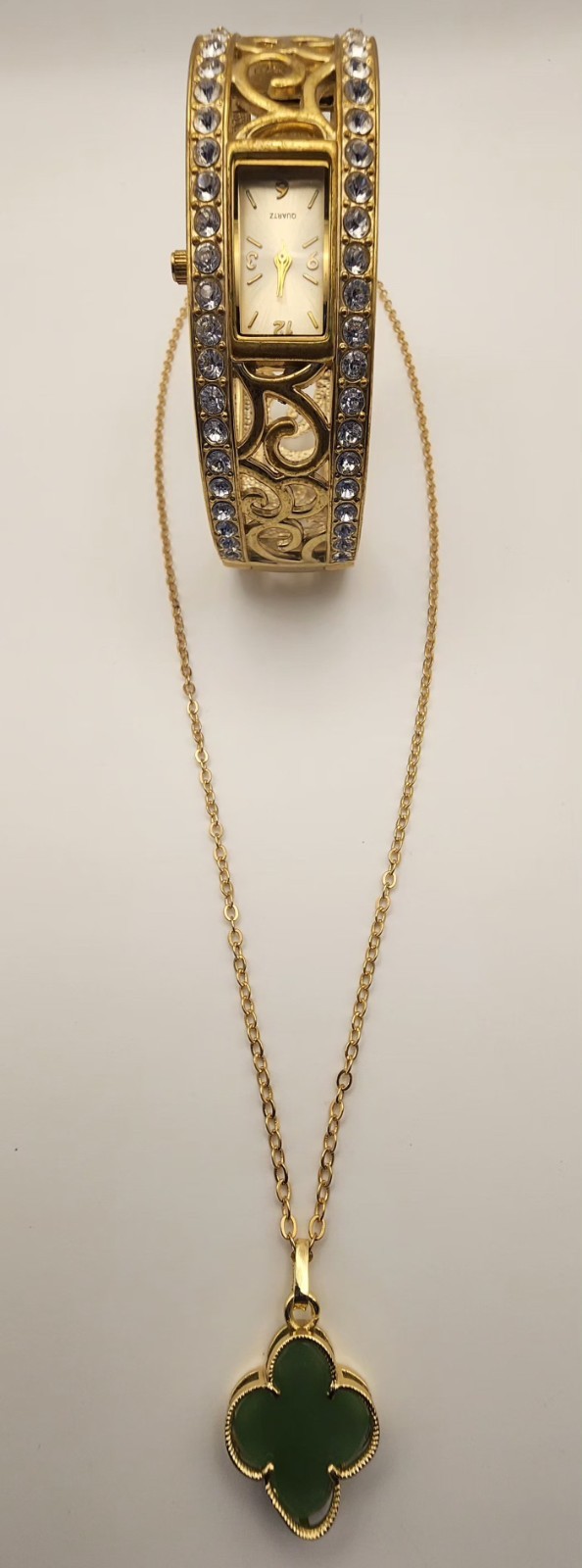 620 Gold Look Necklace and Watch Set