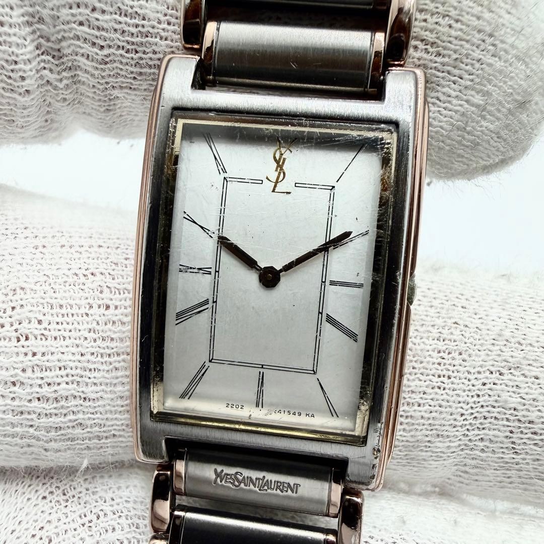 Yves Saint Laurent 2202229061Y Watch Roman Silver Bronze Stainless Steel