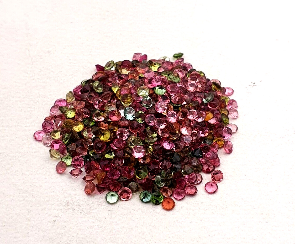 Natural Tourmaline Round Cut Loose Gemstone Lot 50 Pcs 2.50 MM