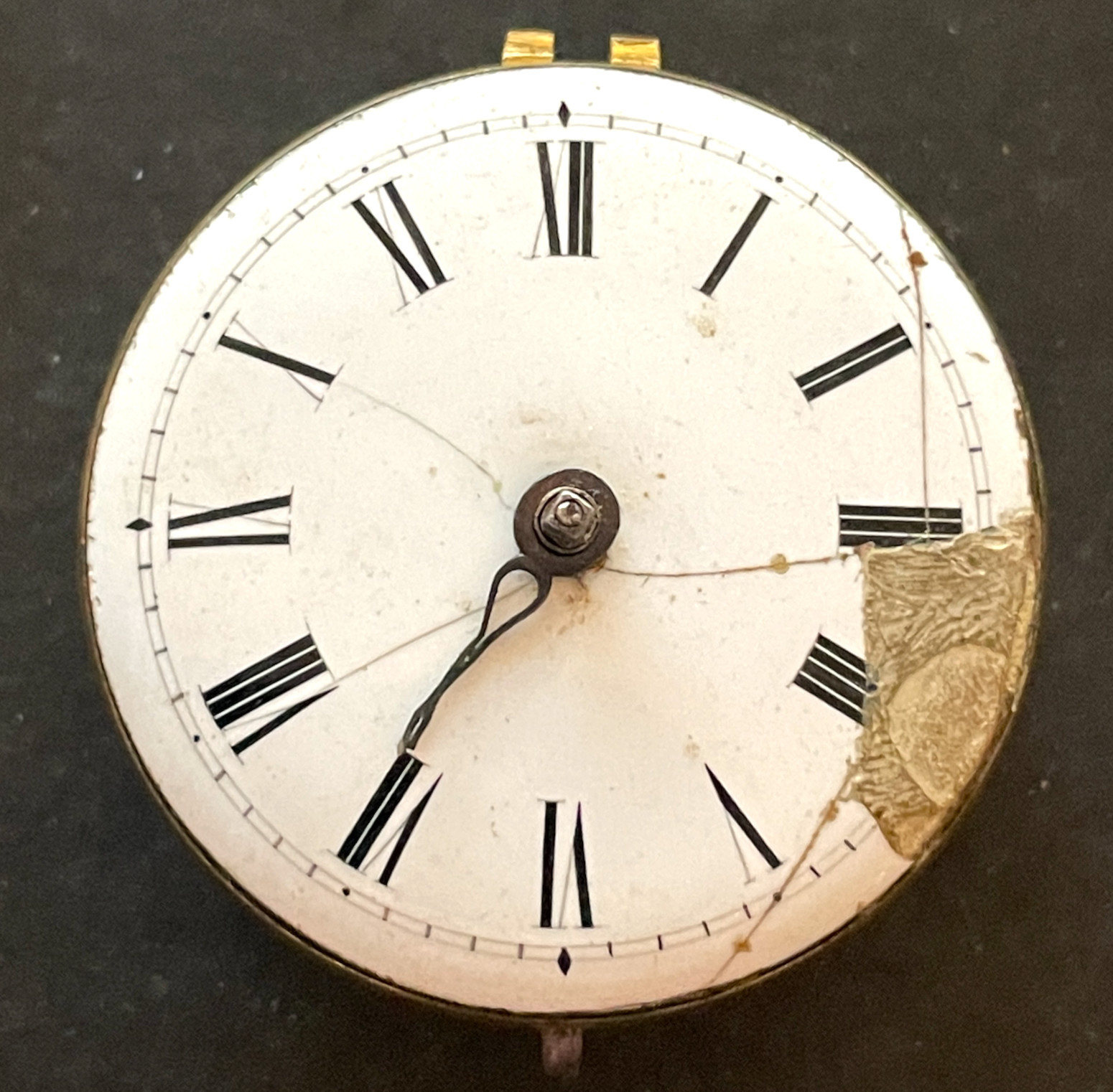 Antique J Richards London Verge Pocket Watch Movement Parts/Repair 38mm English