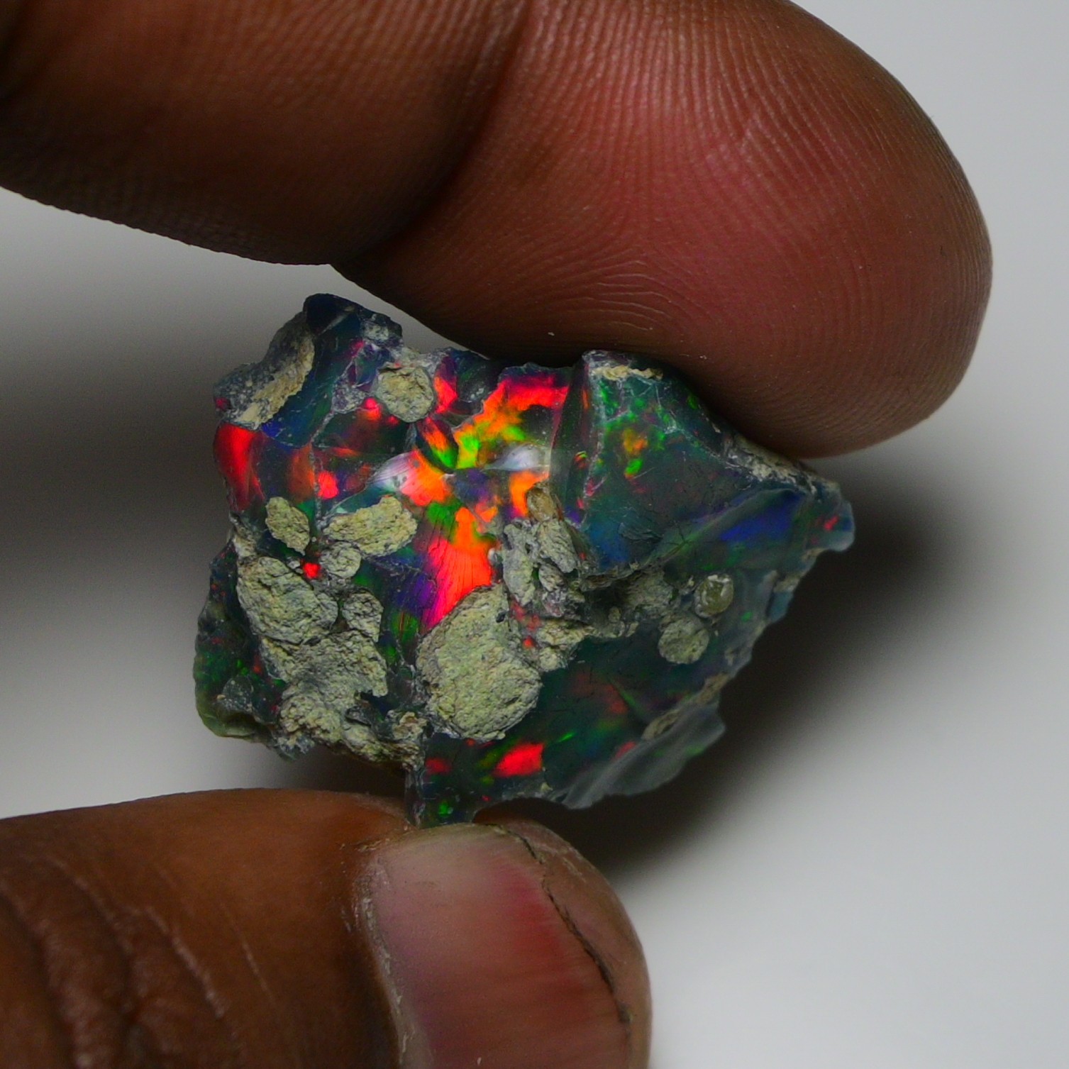 20.00 Ct Natural Black Ethiopian Opal Rough – Ideal for Jewelry, Smoked Opal Raw
