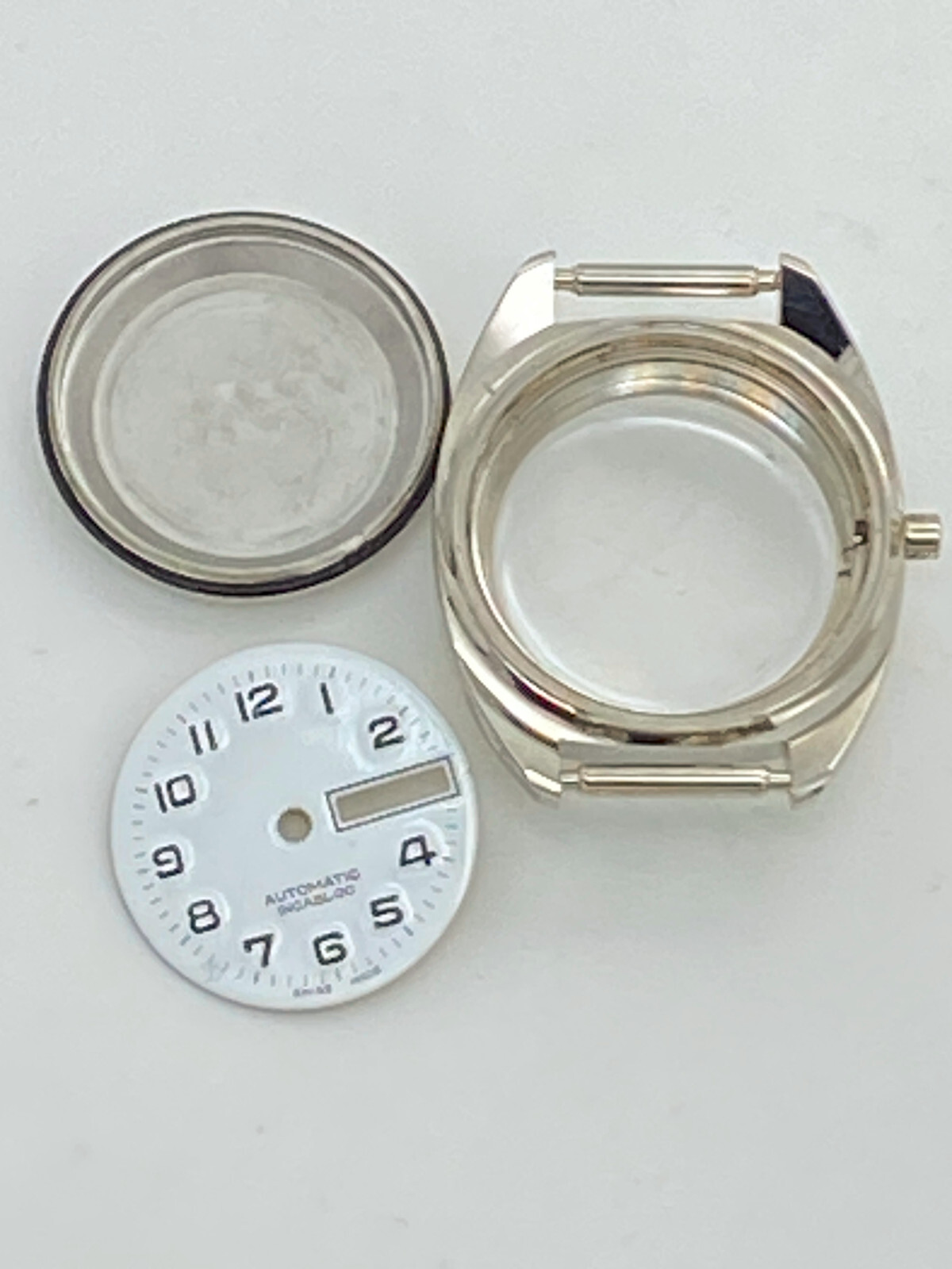 NOS STAINLESS STEEL case for ETA 2688 or 2671 with dial old stock not used