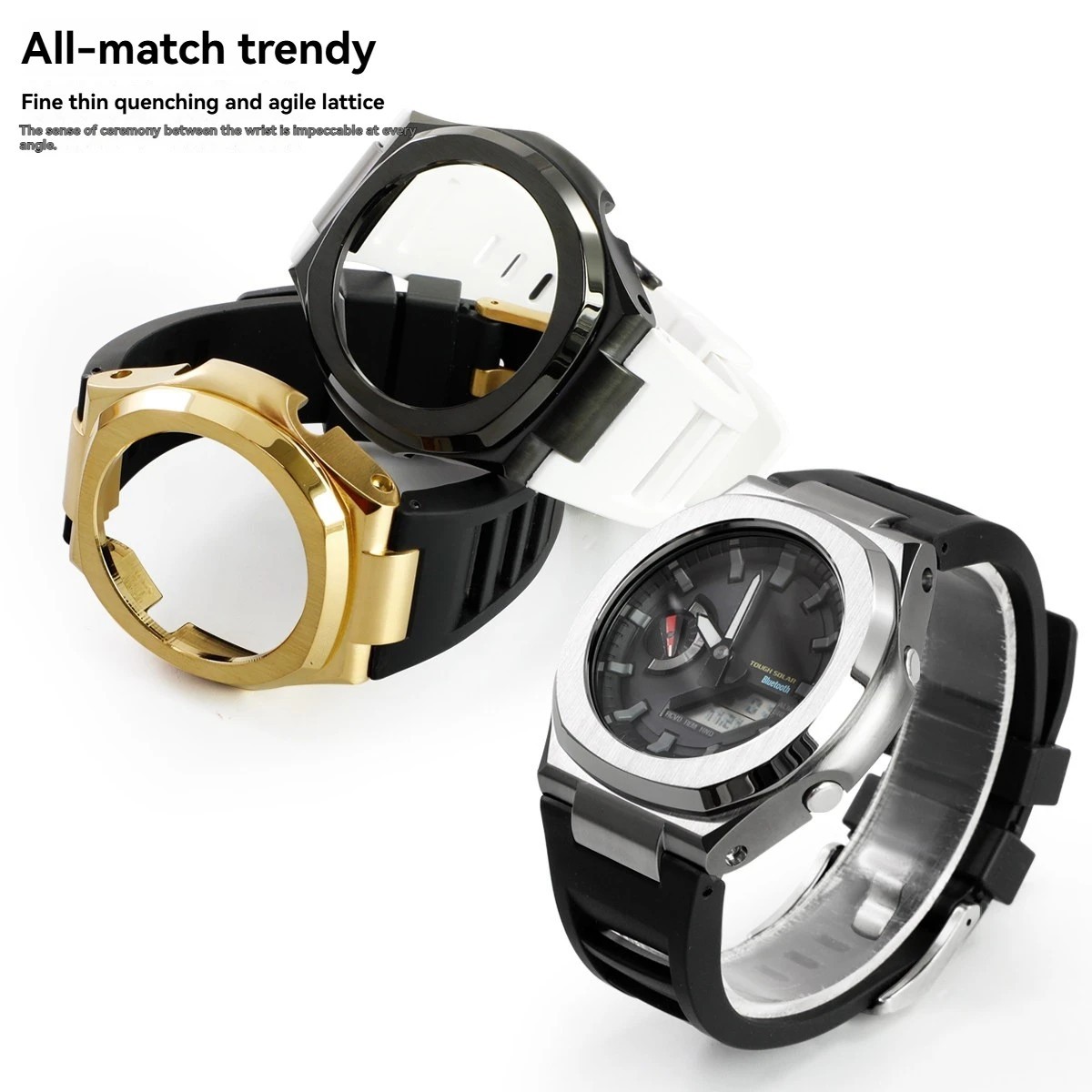 For Casio GA-2100 GA-2110GA-B2100 Nautilus Mod Kit GA2100 Steel Watch Case Strap
