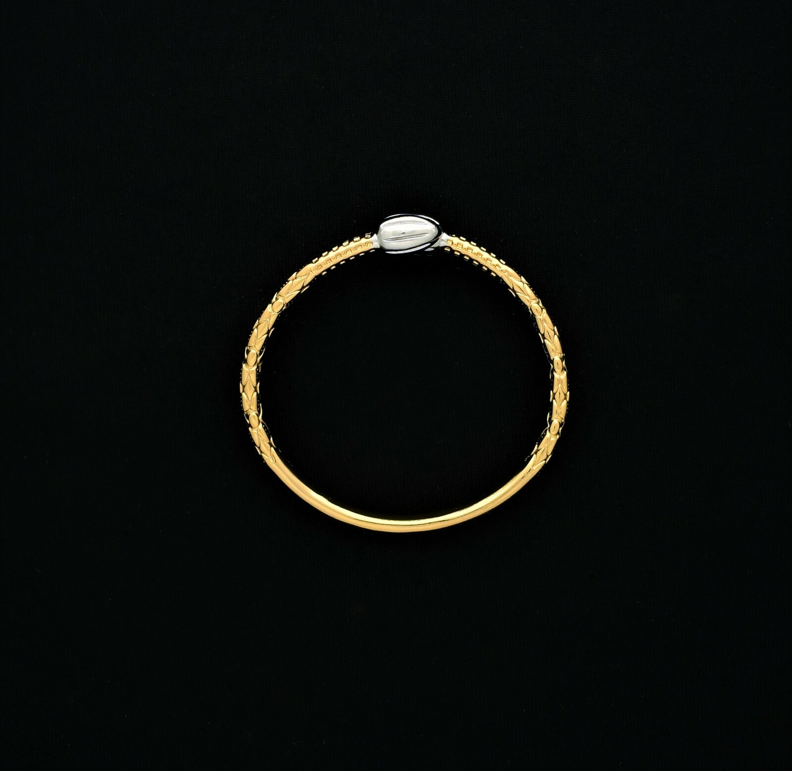 Hudson Yards Acorn Twisted Cuff West Indian Bangle | Two Tone