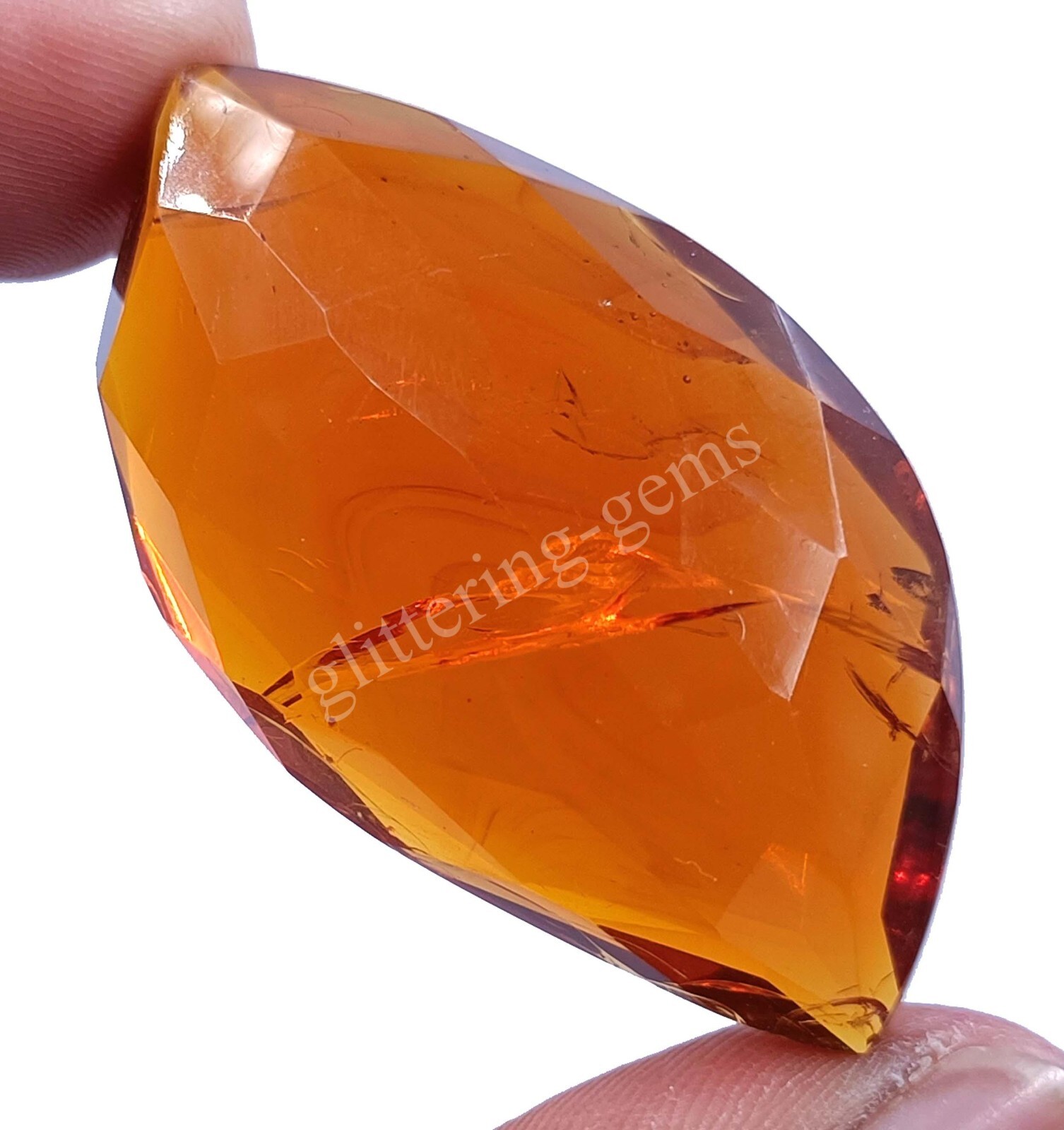 98.25 Ct Fancy Cut Natural Orange Citrine IGL Transparent Loose Gemstone M25