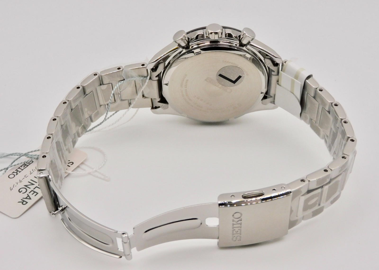 NEW SEIKO Selection SBPY167 Solar Chronograph Black Panda Dial Mens Watch in BOX