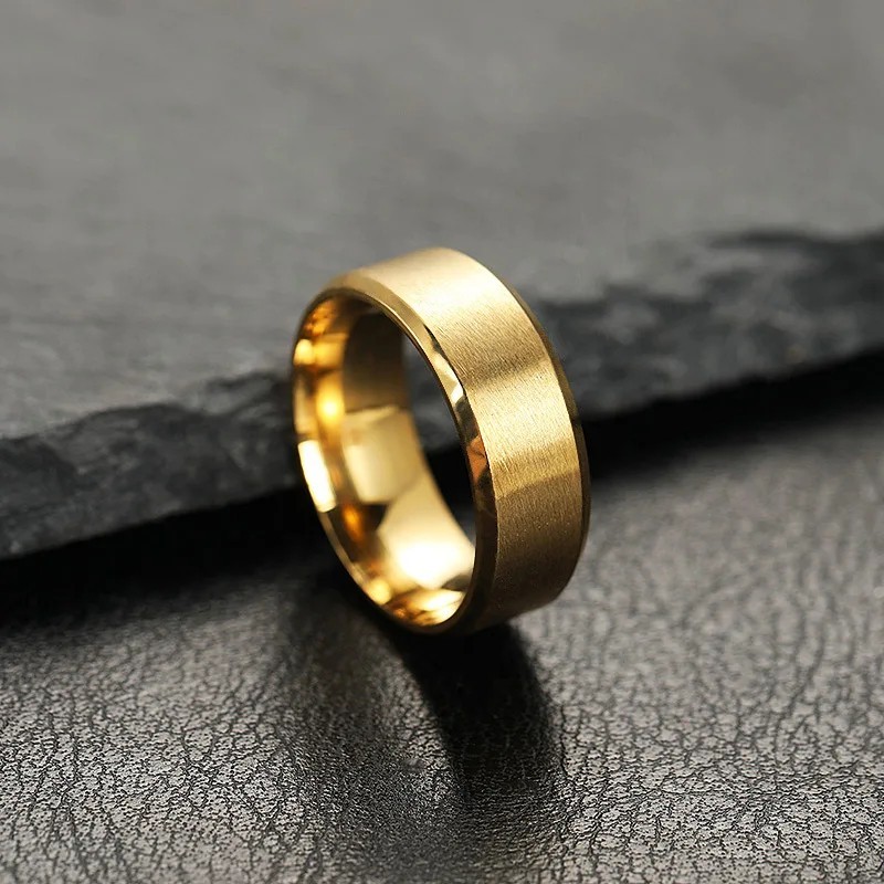 2026 Stainless Steel Rings for Men Premium Black Gift Black Golden Silvery