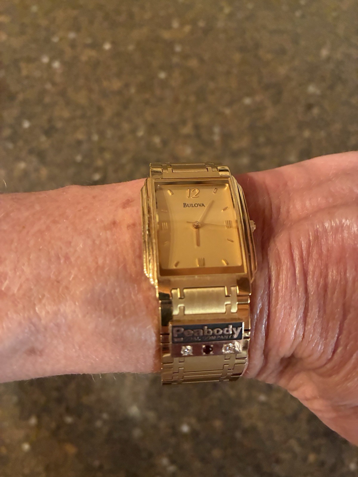Bulova Vintage Men’s Watch with Two Diamonds and a Ruby-Water-Resistant