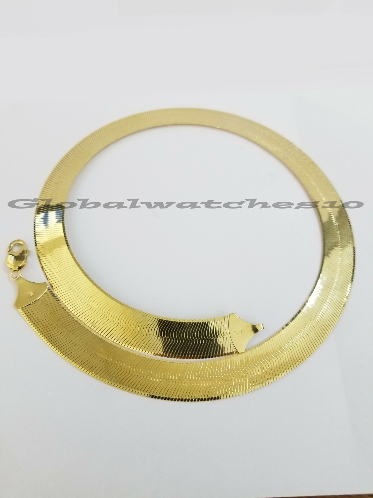 Solid 10K Gold 5mm-15mm Herringbone Necklace Bracelet 16-24″ Chain Yellow Gold