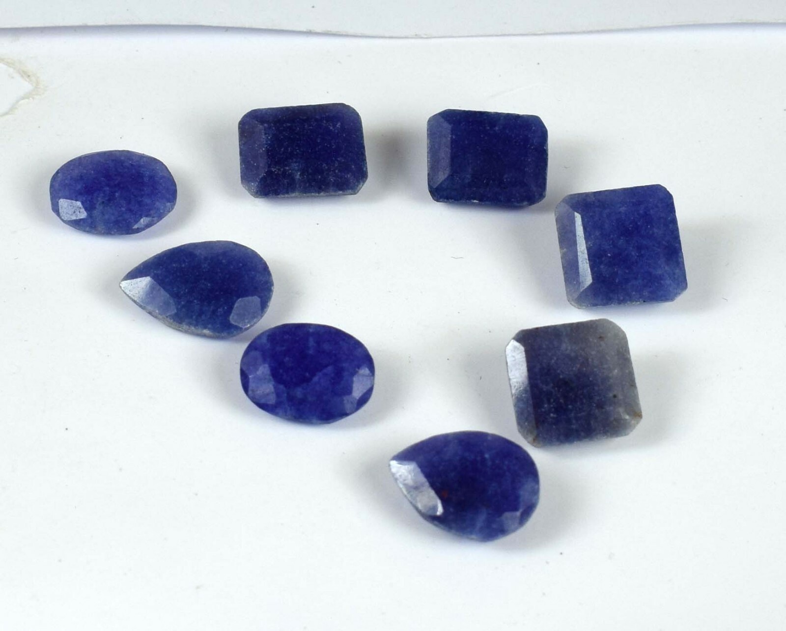 41.10 Ct Natural African Blue Sapphire Gemstone Lot Mix Shape Certified X9932