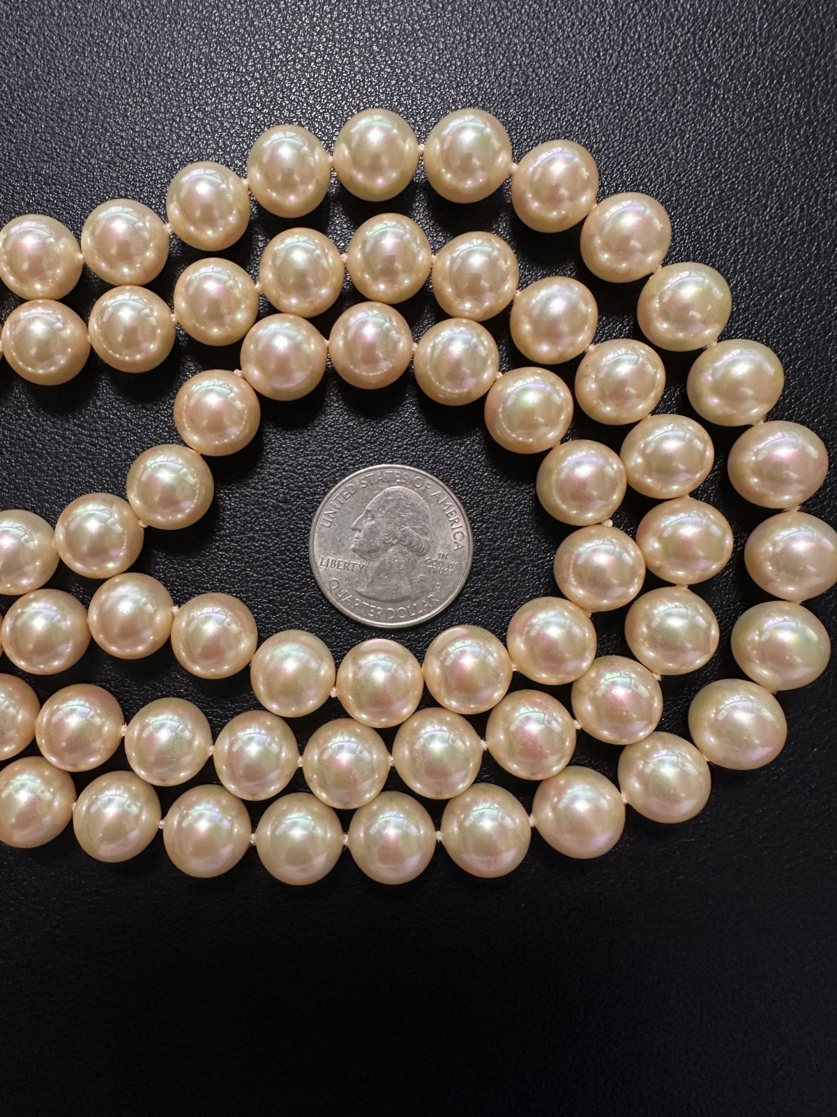 Vintage Majorica Simulated Pearl Necklace w/Box