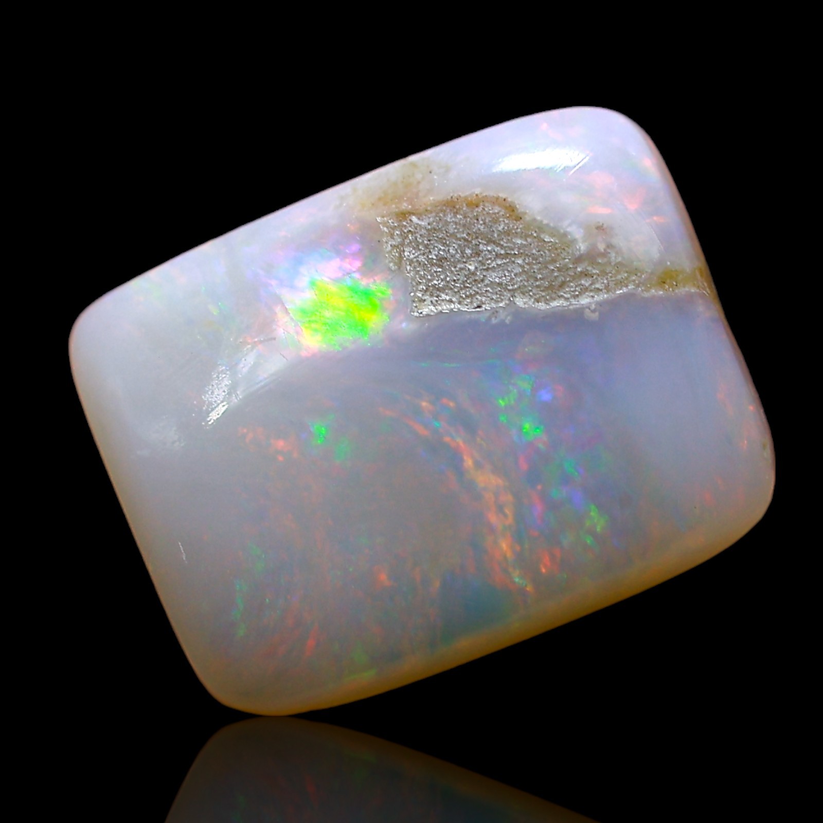 3.00 Cts Natural Square Fire Opal Spiritual Cabochon Gemstone 11x9x3 mm