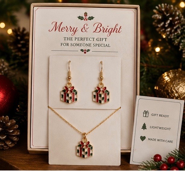 Christmas Present Jewelry Set – A Gift That Sparkles with Holiday Cheer