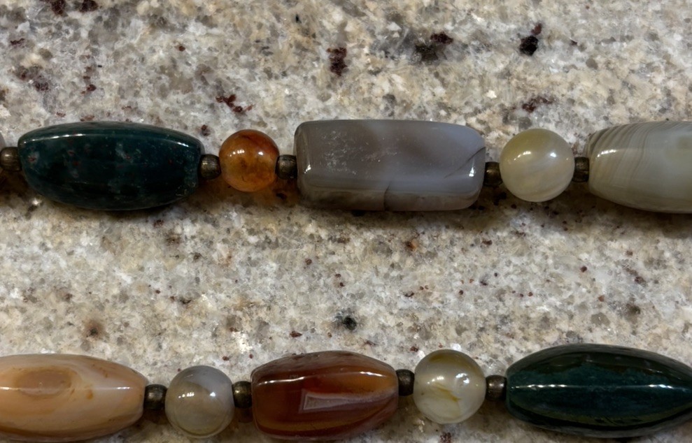 STONE BEADED NECKLACE GEMSTONE STRING STRAND