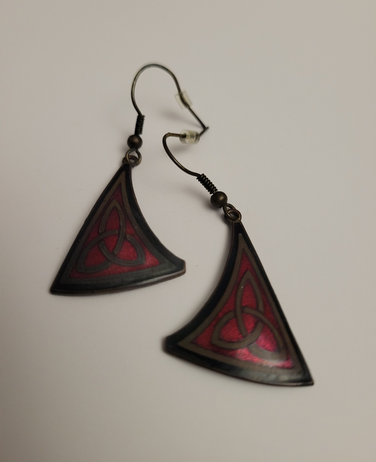 Vintage Sea Gems Celtic Lands Cloisonne Enamel Earrings