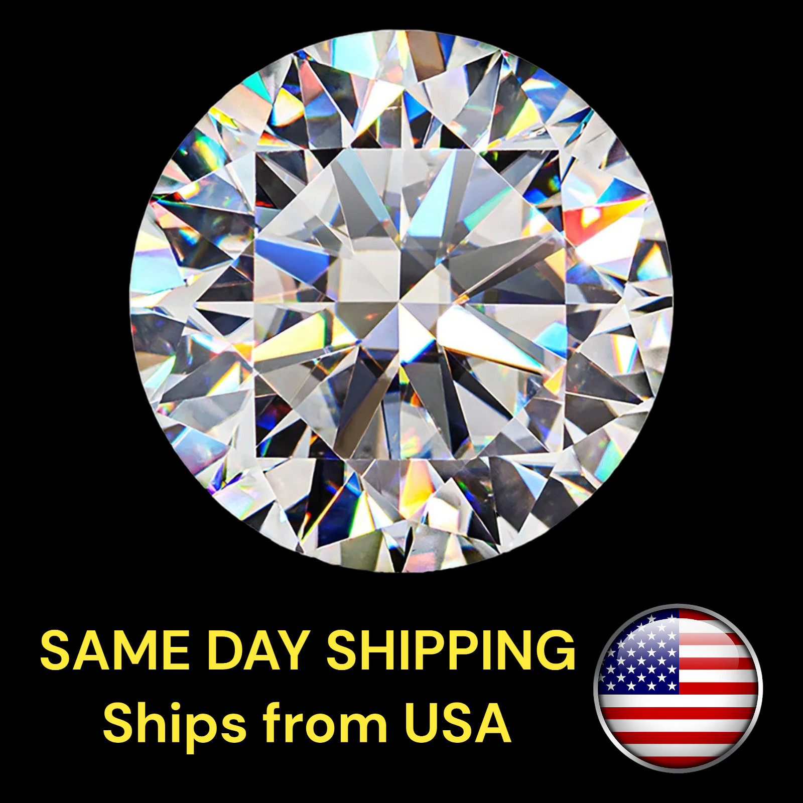 Star Fire Loose Moissanite Gemstone Round VVS1-VS2/D-E-F Sizes: 0.20 1 20 Carats
