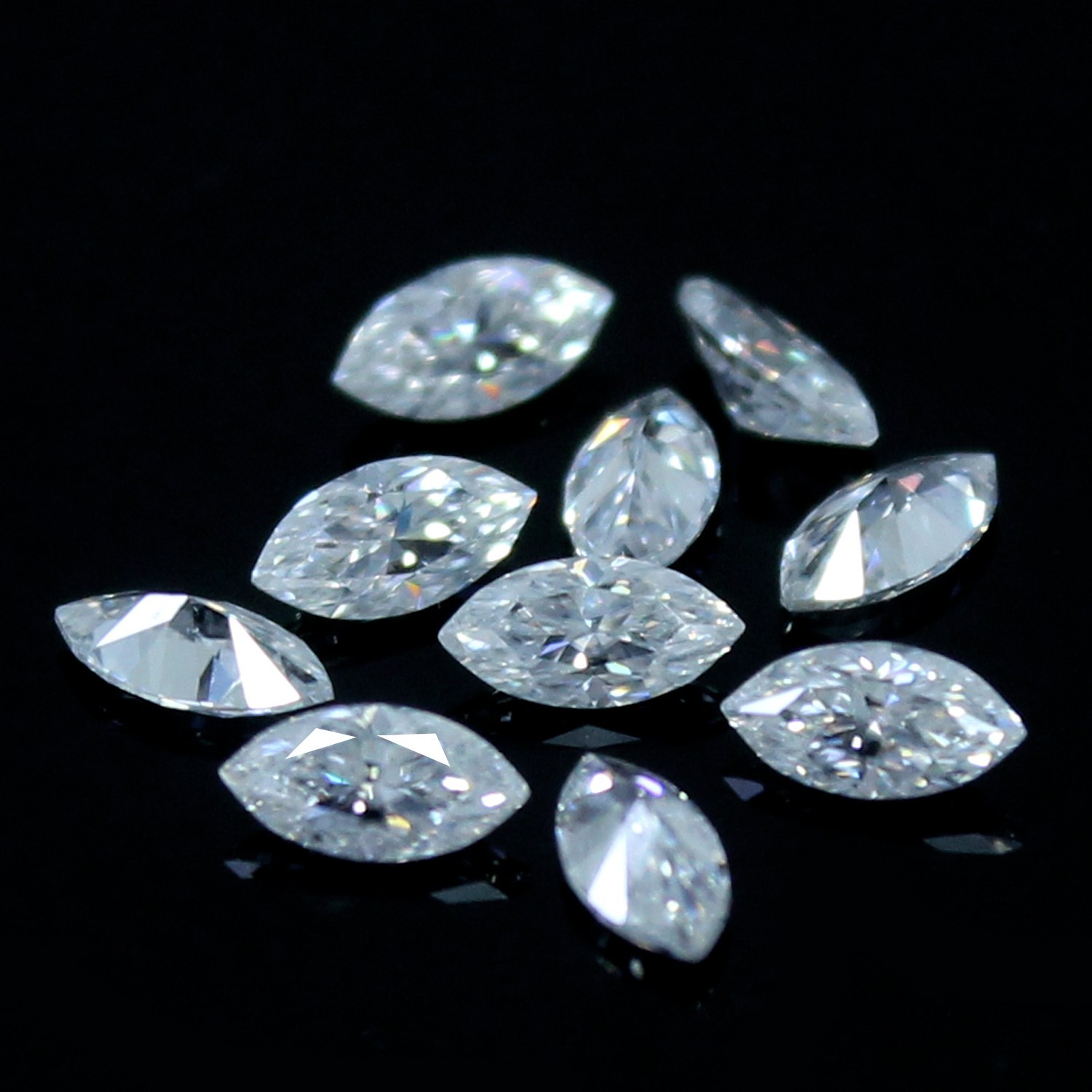 Natural 1.3 Ct Certified D Color VVS1 Excellent 2.5×5 MM Marquise Diamond 10 Pcs