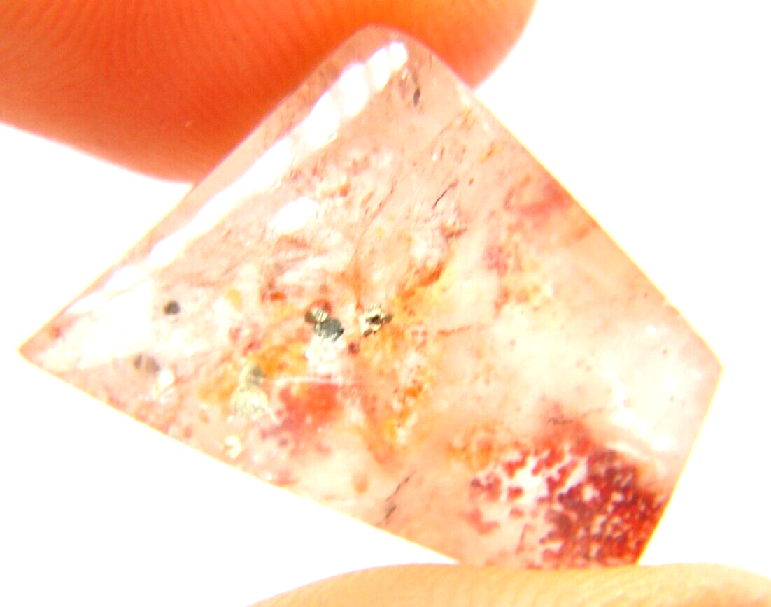 IP-15 Ironite Quartz 11.70ct 14x20x6mm free form limonite Hematoide fire quartz