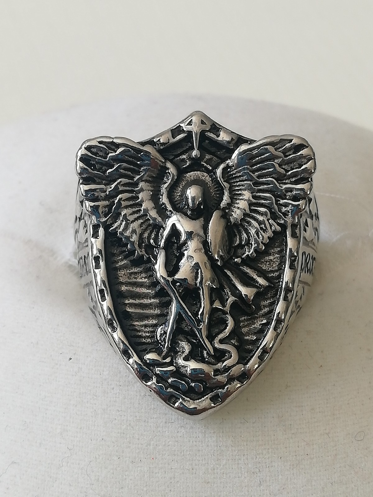 Titanium Angel Stainless Steel Size 11 Biker Gothic Ring New
