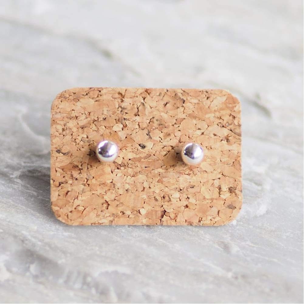 3mm Silver Ball Stud Earrings for Women, Small Silver Stud Earrings Tiny Metal S
