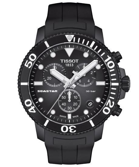 Tissot Seastar 1000 Chronograph Quartz Black Dial Men Watch T120.417.37.051.02