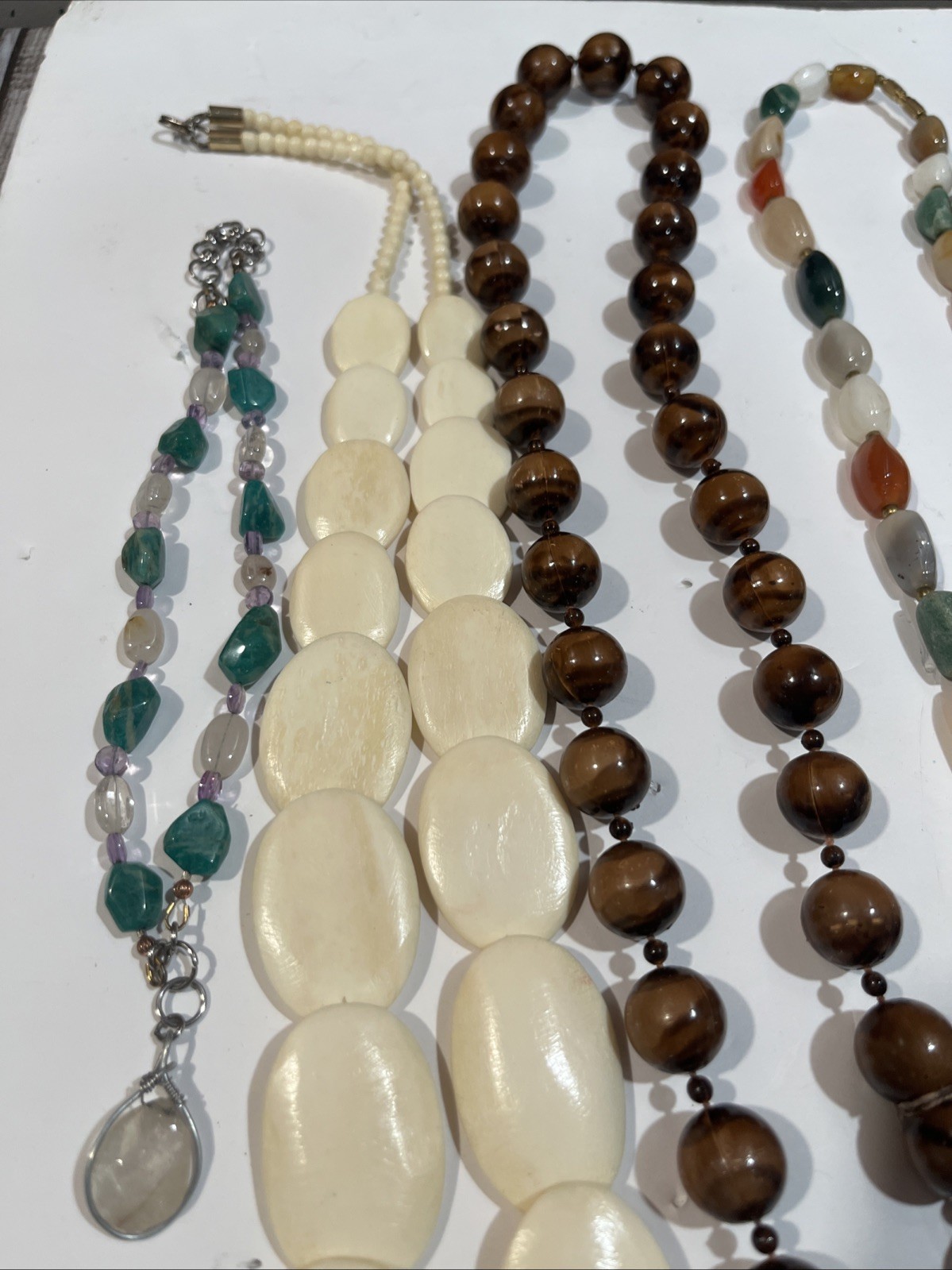 Beads And Stone Jewelry Mix Lot Multicolors Size Vintage & Modern