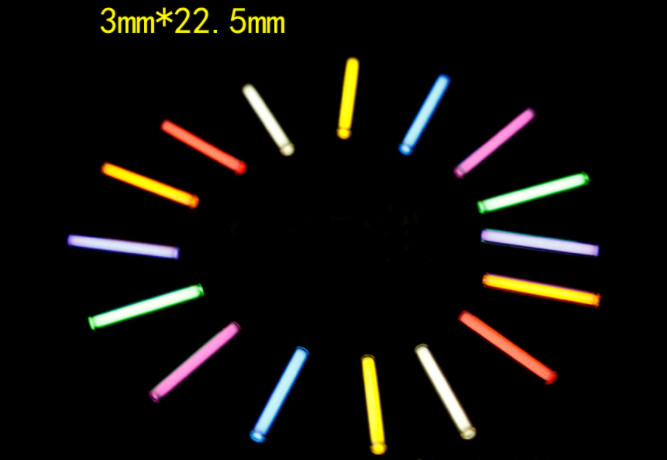 2PCs 3X22.5mm Green Tube Night Luminous 25 Years Life Tube Singal Lamp Tube